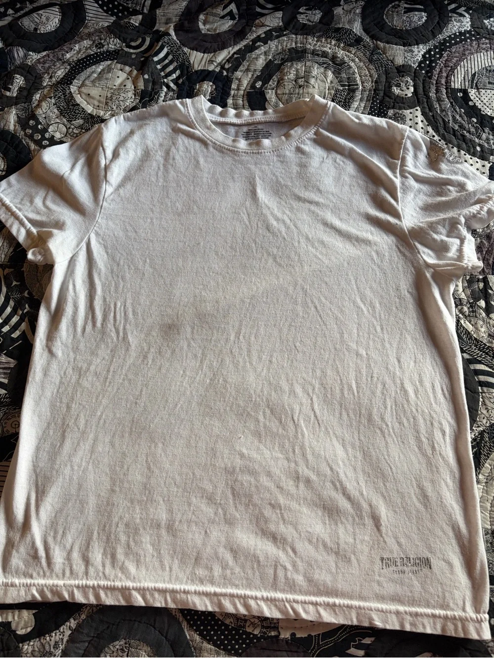 True Religion White Short Sleeve Crewneck Tee